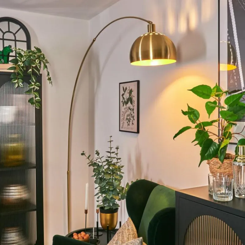 Lampes Dorées-hofstein Baloca Lampadaire Or, Noir, 1 lumière