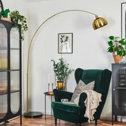 Lampes Dorées-hofstein Baloca Lampadaire Or, Noir, 1 lumière