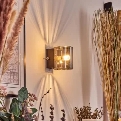 hofstein Bamako Luminaire Up & Down, Applique murale LED Noir, 1 lumière