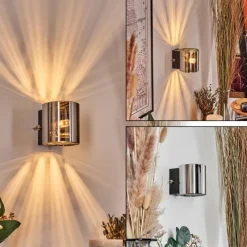 hofstein Bamako Luminaire Up & Down, Applique murale LED Noir, 1 lumière