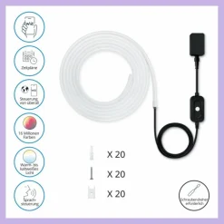 Luminaires Philips Bande LED Philips WiZ White&Color Blanc, 1 lumière, Changeur de couleurs