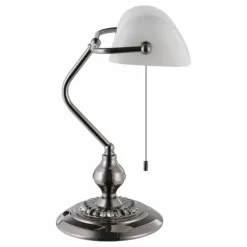 Luminaires Eglo BANKER Lampe à poser Nickel mat, 1 lumière