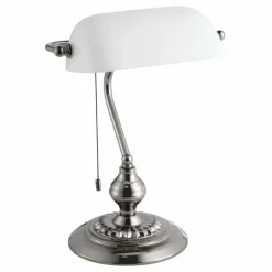 Luminaires Eglo BANKER Lampe à poser Nickel mat, 1 lumière