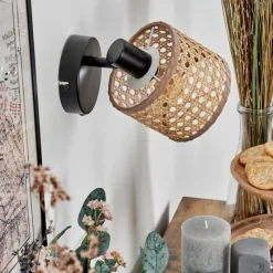 hofstein Barcos Applique murale Noir, 1 lumière