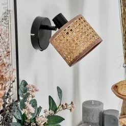 hofstein Barcos Applique murale Noir, 1 lumière