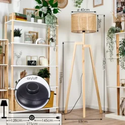 Luminaires Scandinaves-hofstein Barcos Lampadaire Écru, 1 lumière