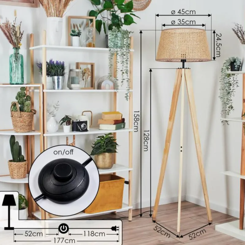 Luminaires Scandinaves-hofstein Barcos Lampadaire Écru, 1 lumière