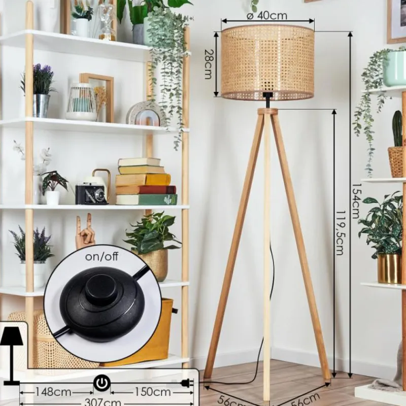 Luminaires Scandinaves-hofstein Barcos Lampadaire Écru, 1 lumière