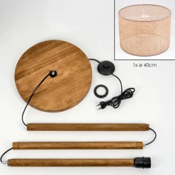 Luminaires Scandinaves-hofstein Barcos Lampadaire Écru, 1 lumière