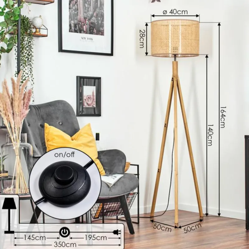 Luminaires Scandinaves-hofstein Barcos Lampadaire Écru, 1 lumière