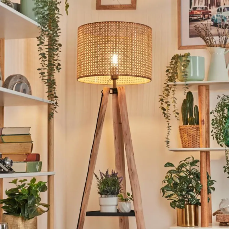 Luminaires Scandinaves-hofstein Barcos Lampadaire Écru, Noir, 1 lumière