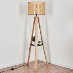Luminaires Scandinaves-hofstein Barcos Lampadaire Écru, Noir, 1 lumière