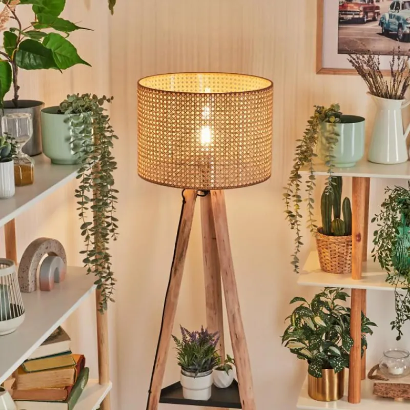 Luminaires Scandinaves-hofstein Barcos Lampadaire Écru, Noir, 1 lumière