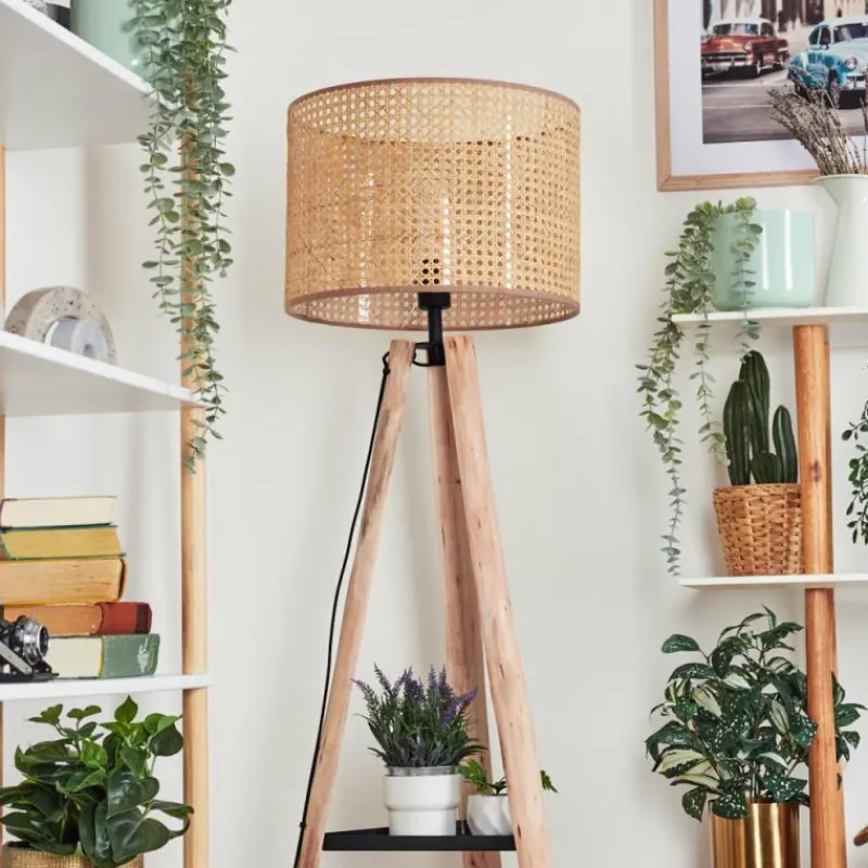 Luminaires Scandinaves-hofstein Barcos Lampadaire Écru, Noir, 1 lumière