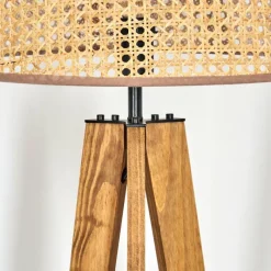 Luminaires Scandinaves-hofstein Barcos Lampadaire Écru, Noir, 1 lumière