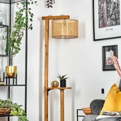 Luminaires Scandinaves-hofstein Barcos Lampadaire Écru, Noir, 1 lumière