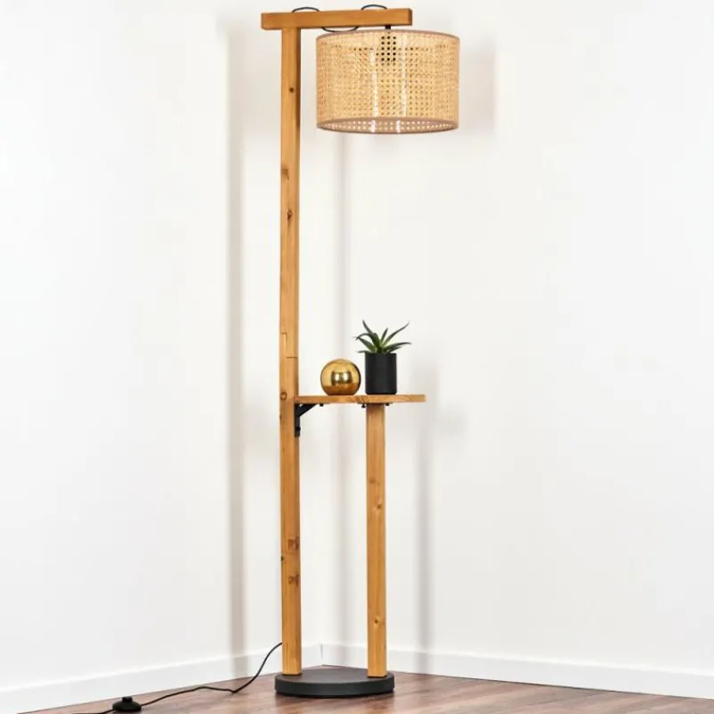 Luminaires Scandinaves-hofstein Barcos Lampadaire Écru, Noir, 1 lumière