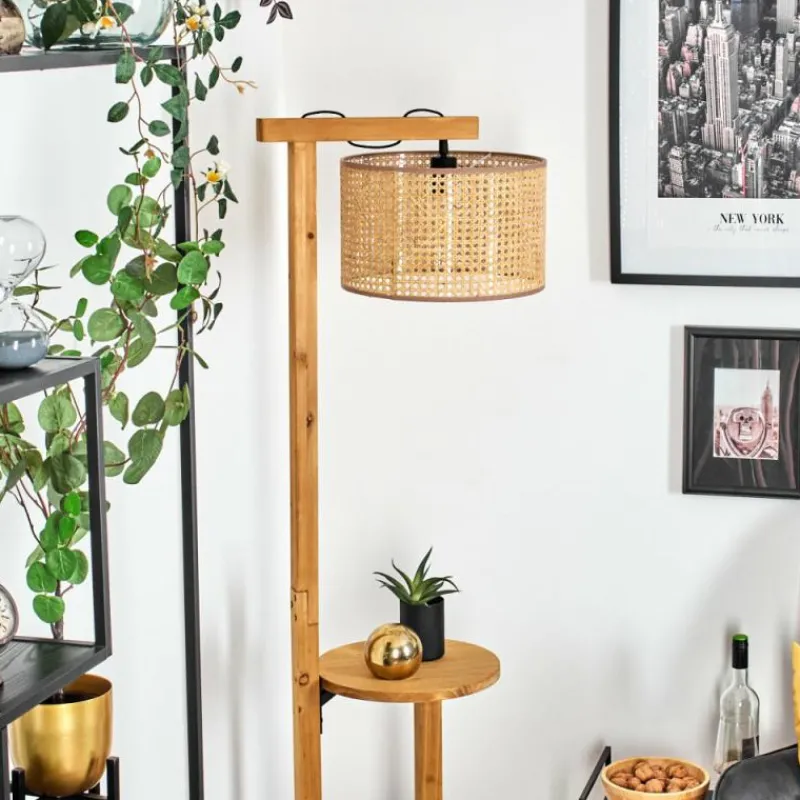 Luminaires Scandinaves-hofstein Barcos Lampadaire Écru, Noir, 1 lumière