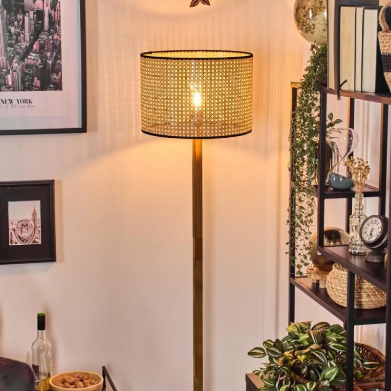 Luminaires Scandinaves-hofstein Barcos Lampadaire Écru, Noir, 1 lumière