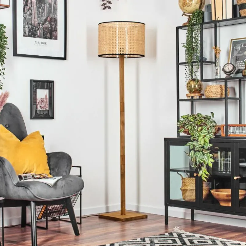 Luminaires Scandinaves-hofstein Barcos Lampadaire Écru, Noir, 1 lumière