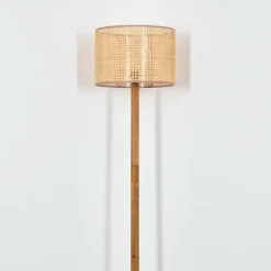 Luminaires Scandinaves-hofstein Barcos Lampadaire Écru, Noir, 1 lumière