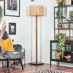 Luminaires Scandinaves-hofstein Barcos Lampadaire Écru, Noir, 1 lumière