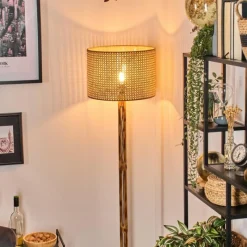 Luminaires Scandinaves-hofstein Barcos Lampadaire Écru, Noir, 1 lumière