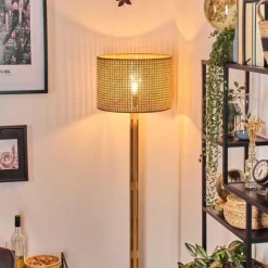 Luminaires Scandinaves-hofstein Barcos Lampadaire Écru, Noir, 1 lumière