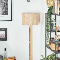 Luminaires Scandinaves-hofstein Barcos Lampadaire Écru, Noir, 1 lumière