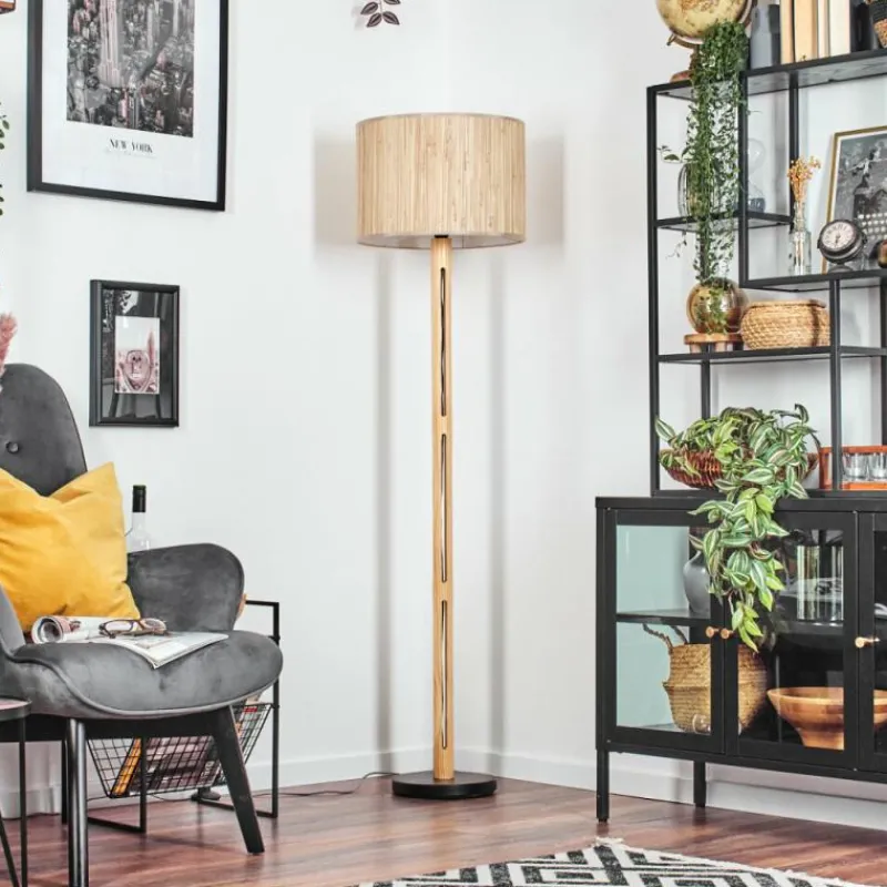 Luminaires Scandinaves-hofstein Barcos Lampadaire Écru, Noir, 1 lumière