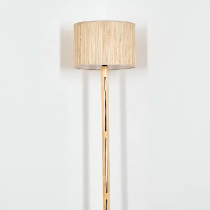 Luminaires Scandinaves-hofstein Barcos Lampadaire Écru, Noir, 1 lumière