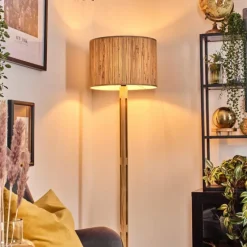 Luminaires Scandinaves-hofstein Barcos Lampadaire Écru, Noir, 1 lumière