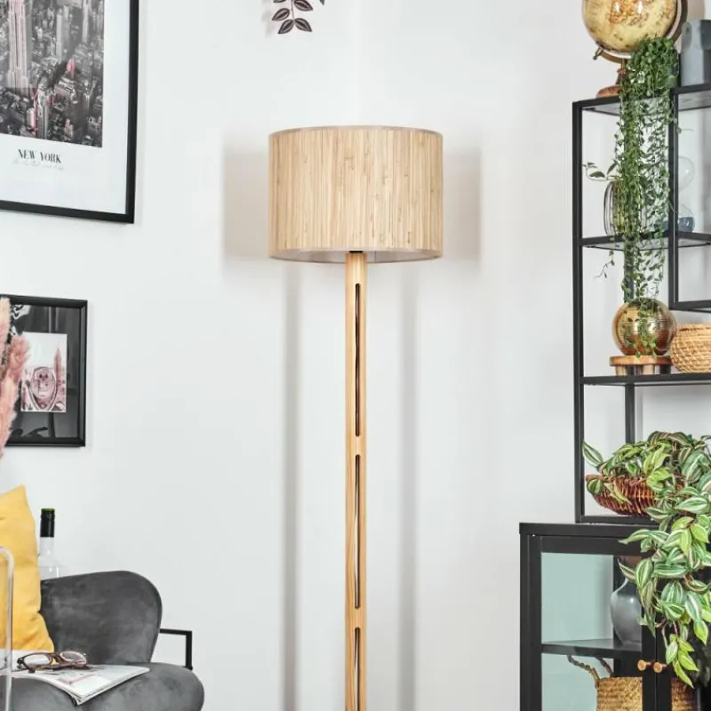 Luminaires Scandinaves-hofstein Barcos Lampadaire Écru, Noir, 1 lumière