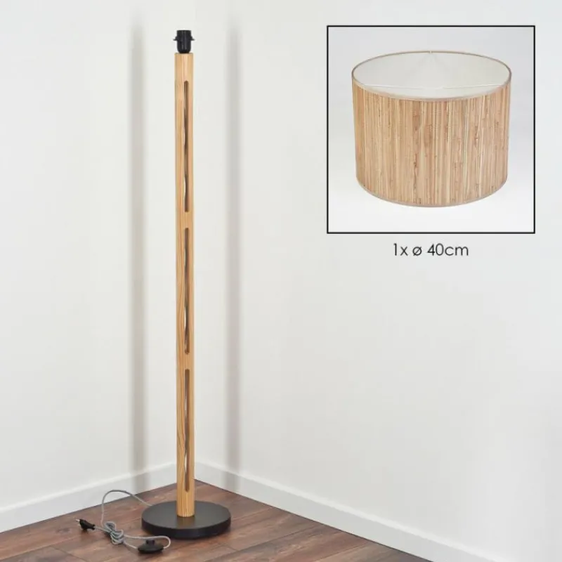 Luminaires Scandinaves-hofstein Barcos Lampadaire Écru, Noir, 1 lumière