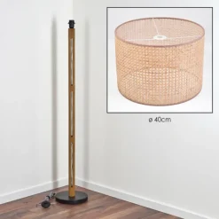 Luminaires Scandinaves-hofstein Barcos Lampadaire Écru, Noir, 1 lumière