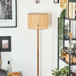 Luminaires Scandinaves-hofstein Barcos Lampadaire Écru, Noir, 1 lumière