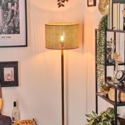 Luminaires Scandinaves-hofstein Barcos Lampadaire Écru, Noir, 1 lumière