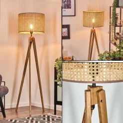 hofstein Barcos Lampadaire, Liseuse Écru, Noir, 1 lumière