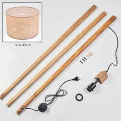 hofstein Barcos Lampadaire, Liseuse Écru, Noir, 1 lumière