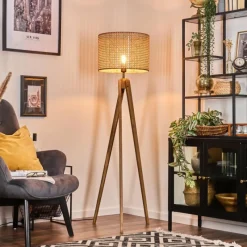 hofstein Barcos Lampadaire, Liseuse Écru, Noir, 1 lumière