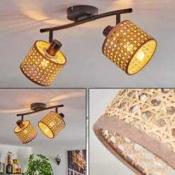 hofstein Barcos Plafonnier Noir, 2 lumières