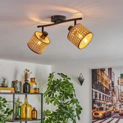 hofstein Barcos Plafonnier Noir, 2 lumières