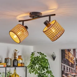 hofstein Barcos Plafonnier Noir, 2 lumières