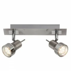 Luminaires Brilliant Barre de spots Brilliant Leuchten Kassandra Chrome, 2 lumières* Spots Et Projecteurs