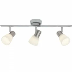 Luminaires Brilliant Barre de spots Brilliant Leuchten Janna Chrome, Blanc, 3 lumières