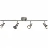 Luminaires Brilliant Barre de spots Brilliant Leuchten Ryan Chrome, Blanc, 4 lumières* Spots Et Projecteurs