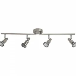 Luminaires Brilliant Barre de spots Brilliant Leuchten Ryan Chrome, Blanc, 4 lumières* Spots Et Projecteurs