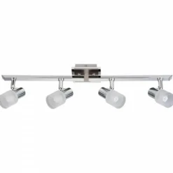 Lampe Barre de spots Brilliant Leuchten Lea Chrome, Blanc, 4 lumières
