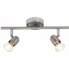Luminaires Brilliant Barre de spots Brilliant Wesley LED Chrome, 2 lumières* Éclairage Led