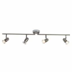 Luminaires Brilliant Barre de spots Brilliant Wesley LED Chrome, 4 lumières* Éclairage Led